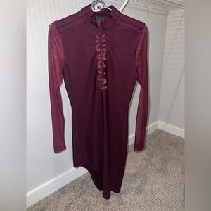 IVY PARK Asymmetrical Long Sleeve Dress